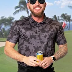 Stroke Play Golf Apparel Midnight Stealth Men's Golf Polo -golf clubs Shop BlackStealth2 scaled