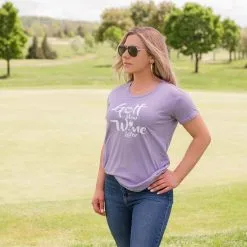 Stroke Play Golf Apparel Golf Now, Wine Later Women's T-Shirt -golf clubs Shop DSC2361 310815
