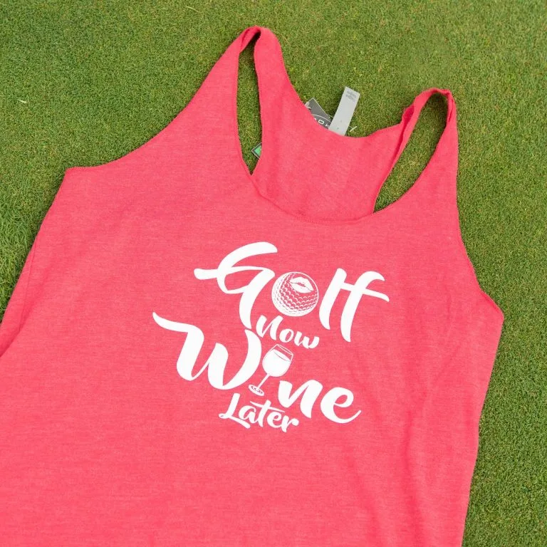 Stroke Play Golf Apparel Golf Now Wine Later Women's Tank Top 5 Stroke Play Golf Apparel Golf Now Wine Later Women's Tank Top - Image 3