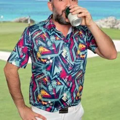 Stroke Play Golf Apparel Electric Palms Men's Golf Polo -golf clubs Shop ElectricPalm3 scaled