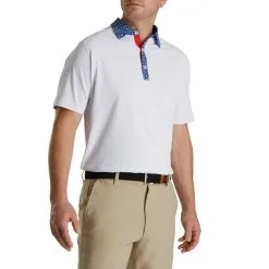 FootJoy Pique Tulip Trim Stretch Lisle Collar -golf clubs Shop FJ 28457 02 327011