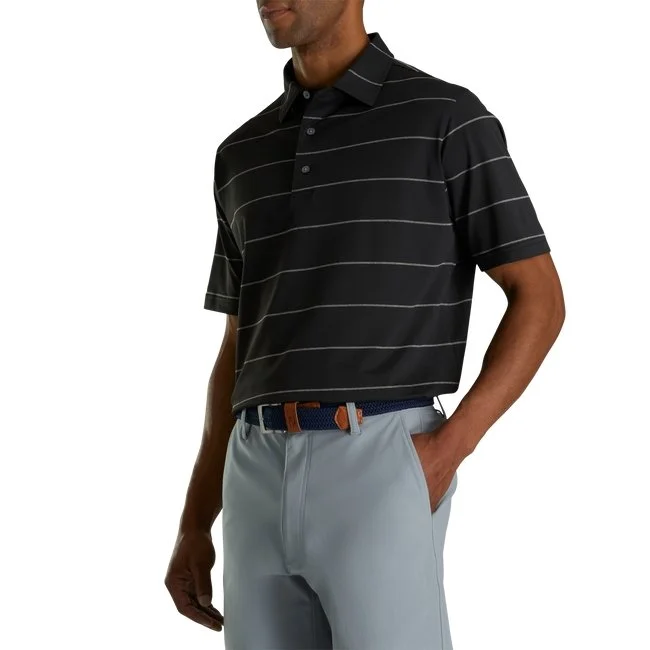 FootJoy Stretch Pique Chalkstripe Self Collar 3 FootJoy Stretch Pique Chalkstripe Self Collar