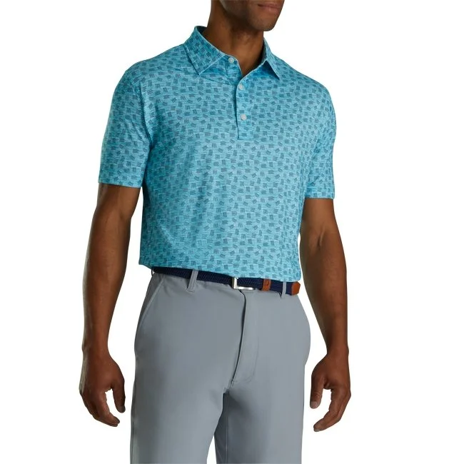 FootJoy Lisle Sketched Print Self Collar 4 FootJoy Lisle Sketched Print Self Collar - Image 2