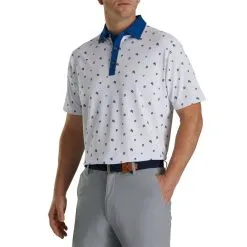 FootJoy Pique Stretch Scattered Floral Self Collar -golf clubs Shop FJ 28484 02 329877