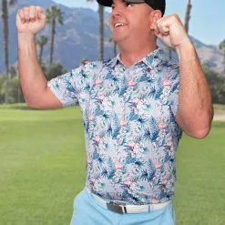 Stroke Play Golf Apparel Regal Flamingo Men's Golf Polo -golf clubs Shop FalmingoNew scaled