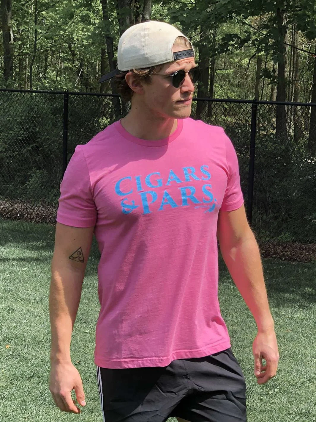Stroke Play Golf Apparel **LIMITED EDITION** Pink Cigars & Pars Men's T-Shirt 5 Stroke Play Golf Apparel **LIMITED EDITION** Pink Cigars & Pars Men's T-Shirt - Image 3