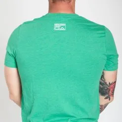 Stroke Play Golf Apparel Stroke Play Circle Men's T-Shirt -golf clubs Shop Stroke Play green circle tshirt t logo grey cotton poly back