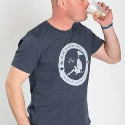 Stroke Play Golf Apparel Stroke Play Circle Men's T-Shirt -golf clubs Shop Stroke Play grey circle tshirt t logo grey cotton poly front beer scaled