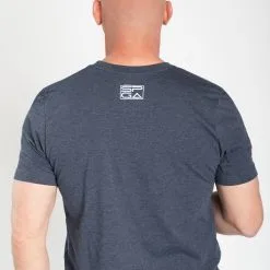 Stroke Play Golf Apparel Stroke Play Circle Men's T-Shirt -golf clubs Shop Stroke Play navy circle tshirt t logo grey cotton poly back